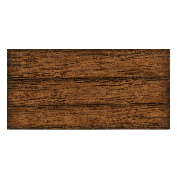 Plank Country Walnut Credenza with Strap Handles