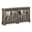 Antique Dark Grey Parquet Welsh Bookcase with Strap Handles
