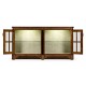 Country Walnut Parquet Welsh Bookcase with Strap Handles