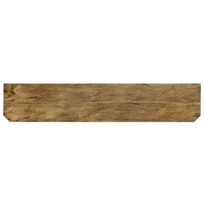 Medium Driftwood Parquet Welsh Bookcase with Strap Handles