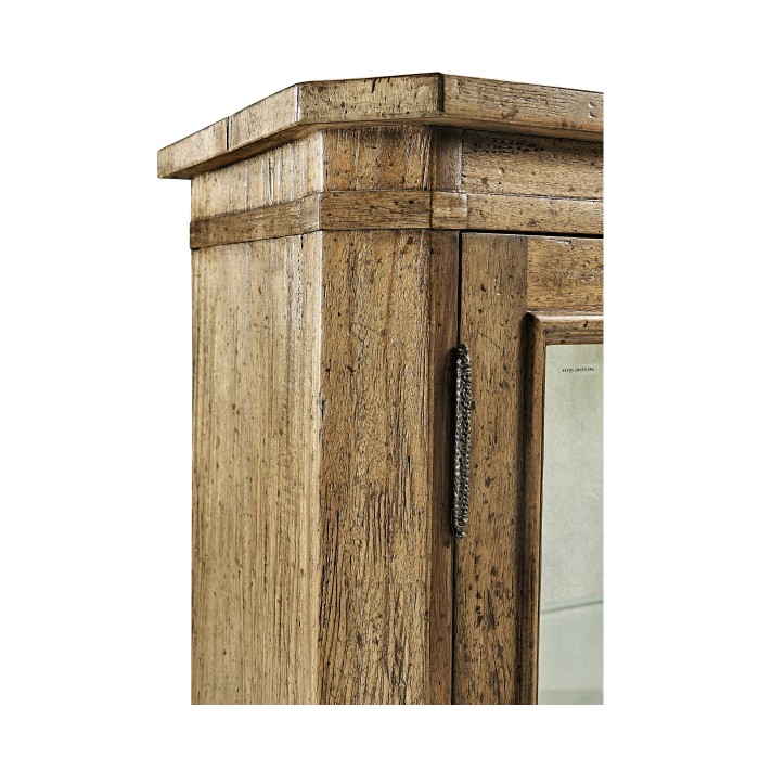 Medium Driftwood Parquet Welsh Bookcase with Strap Handles