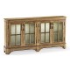 Medium Driftwood Parquet Welsh Bookcase with Strap Handles