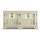 Whitewash Driftwood Parquet Welsh Bookcase with Strap Handles