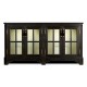 Dark Ale Parquet Welsh Bookcase with Strap Handles