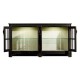Dark Ale Parquet Welsh Bookcase with Strap Handles