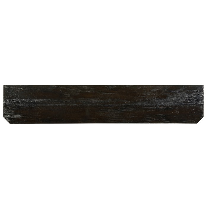 Dark Ale Parquet Welsh Bookcase with Strap Handles