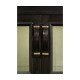 Dark Ale Parquet Welsh Bookcase with Strap Handles