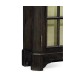 Dark Ale Parquet Welsh Bookcase with Strap Handles