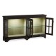 Dark Ale Parquet Welsh Bookcase with Strap Handles