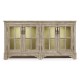 Rustic Grey Parquet Welsh Bookcase with Strap Handles
