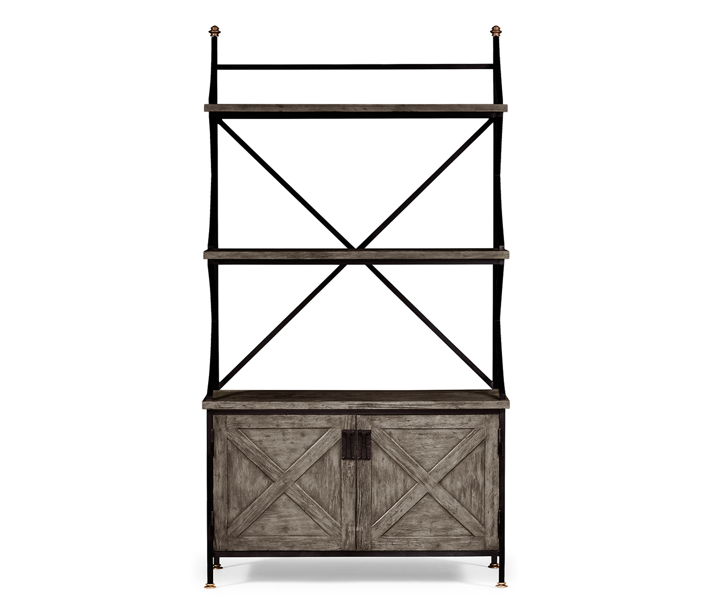Antique Grey Baker's Rack Étagère