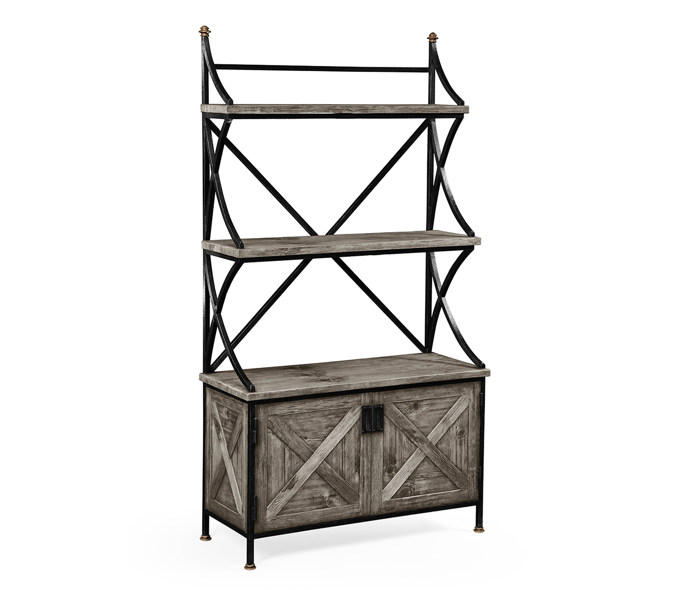 Antique Grey Baker's Rack Étagère