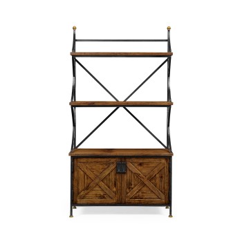 Country Walnut Baker's Rack Étagère