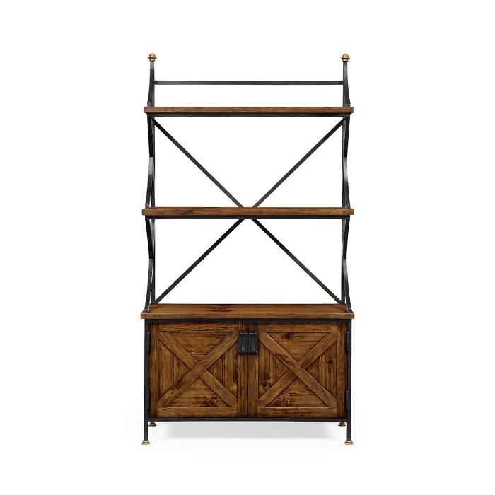 Country Walnut Baker's Rack Étagère