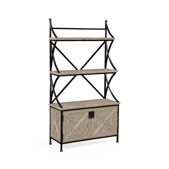 Rustic Grey Baker's Rack Étagère