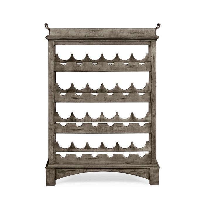 Four-Tier Wine Shelf in Antique Dark Grey