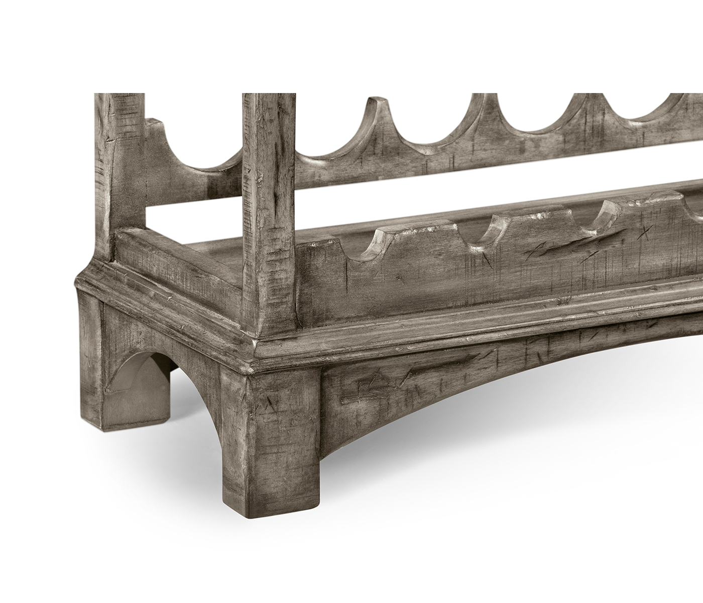 Four-Tier Wine Shelf in Antique Dark Grey