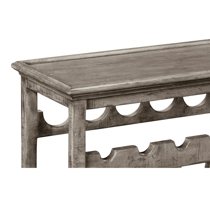 Four-Tier Wine Shelf in Antique Dark Grey