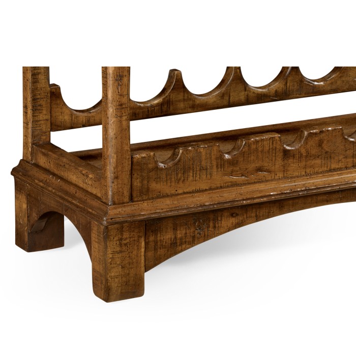Four-Tier Wine Shelf in Country Walnut