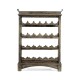 Dark Driftwood Four-Tier Wine Shelf