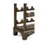 Dark Driftwood Four-Tier Wine Shelf