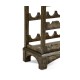 Dark Driftwood Four-Tier Wine Shelf