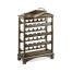 Dark Driftwood Four-Tier Wine Shelf