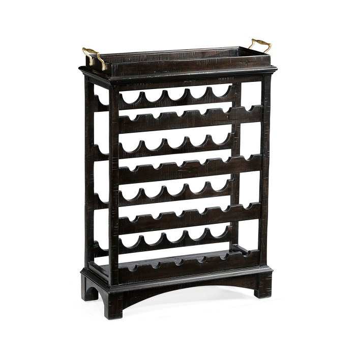 Four-Tier Wine Shelf in Dark Ale