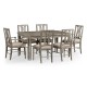 Casual Rectangular Dining Table in Antique Dark Grey 60