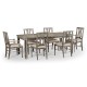 Casual Rectangular Dining Table in Antique Dark Grey 60