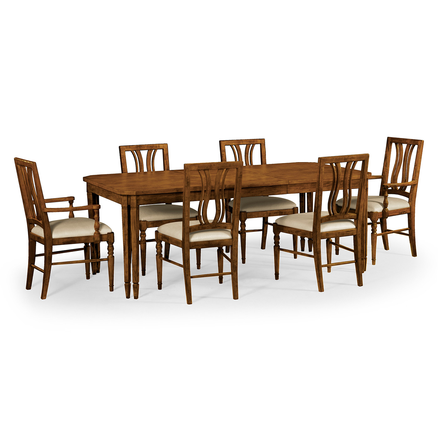Casual Rectangular Dining Table in Country Walnut 60