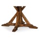 Country Walnut Round Dining Table with Inbuilt Lazy Susan 60