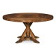 Country Walnut Round Dining Table with Inbuilt Lazy Susan 60