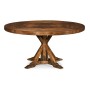 Country Walnut Round Dining Table with Inbuilt Lazy Susan 60