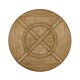 Light Driftwood Round Dining Table with Inbuilt Lazy Susan 60