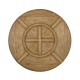 Light Driftwood Round Dining Table with Inbuilt Lazy Susan 60