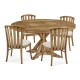 Light Driftwood Round Dining Table with Inbuilt Lazy Susan 60