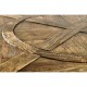 Medium Brown Driftwood Round Dining Table with Inbuilt Lazy Susan 60