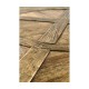 Medium Brown Driftwood Round Dining Table with Inbuilt Lazy Susan 60