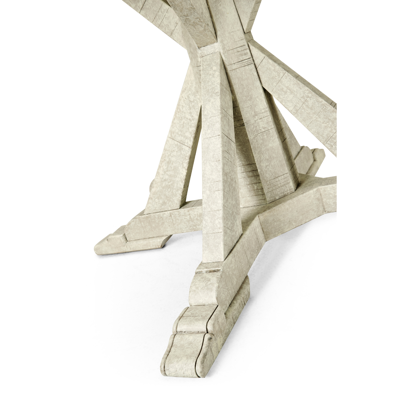 Whitewash Driftwood Round Dining Table with Inbuilt Lazy Susan 60