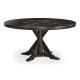 Dark Ale Round Dining Table with Inbuilt Lazy Susan 60