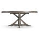 Antique Dark Grey Circular Dining Table with Inbuilt Lazy Susan 72