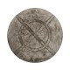 Antique Dark Grey Circular Dining Table with Inbuilt Lazy Susan 72