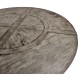 Antique Dark Grey Circular Dining Table with Inbuilt Lazy Susan 72