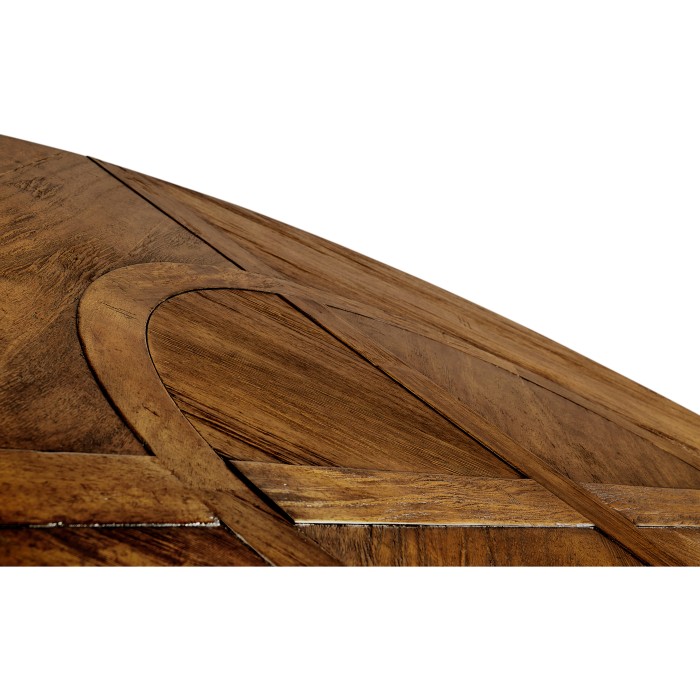 Country Walnut Round Dining Table with Inbuilt Lazy Susan 72
