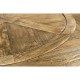 Medium Brown Driftwood Round Dining Table with Inbuilt Lazy Susan 72