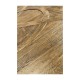 Medium Brown Driftwood Round Dining Table with Inbuilt Lazy Susan 72