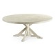 Whitewash Driftwood Round Dining Table with Inbuilt Lazy Susan 72
