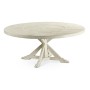 Whitewash Driftwood Round Dining Table with Inbuilt Lazy Susan 72