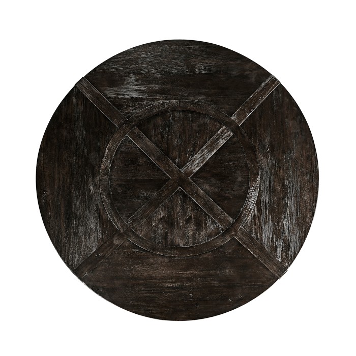 Dark Ale Round Dining Table with Inbuilt Lazy Susan 72
